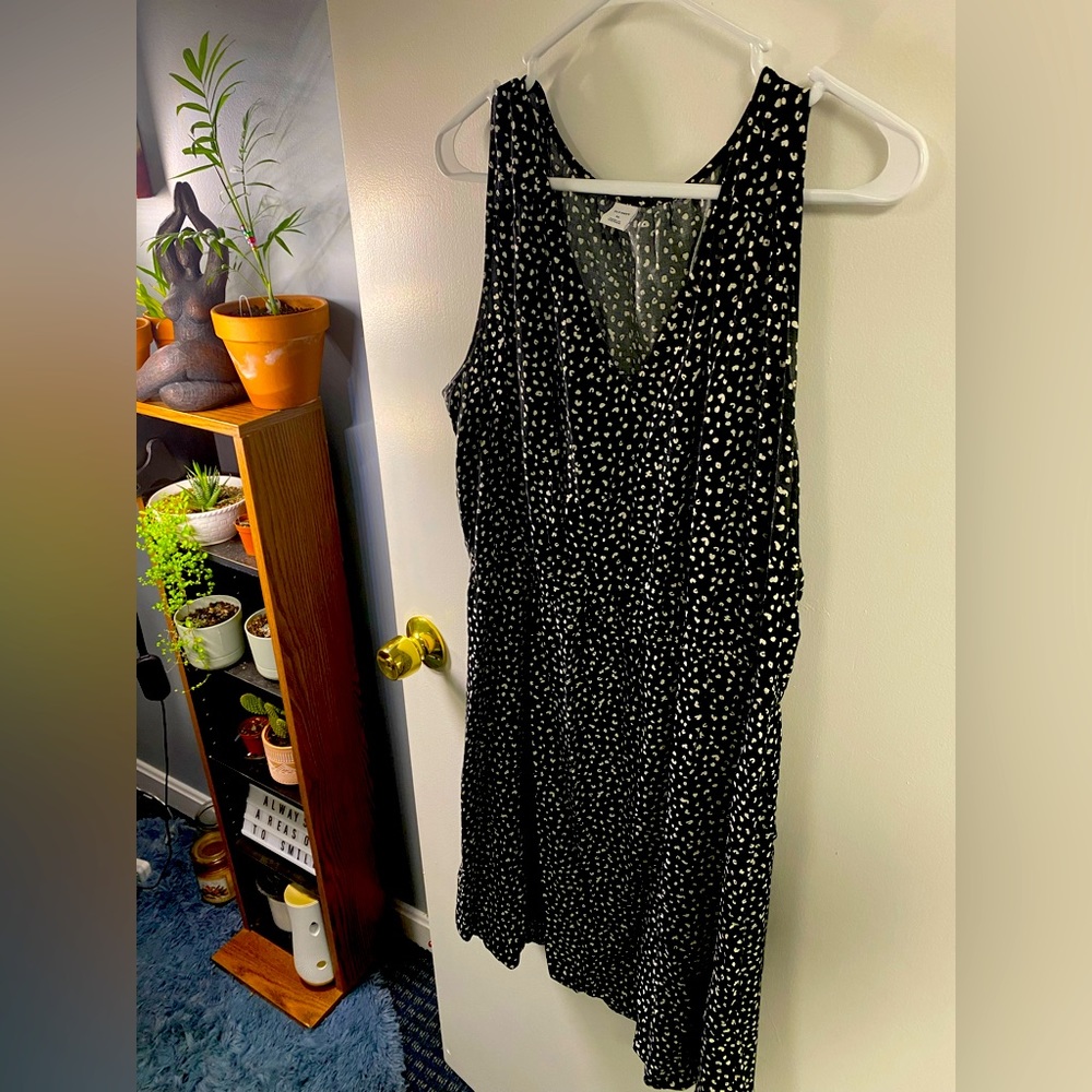 Black and white cheetah dress
